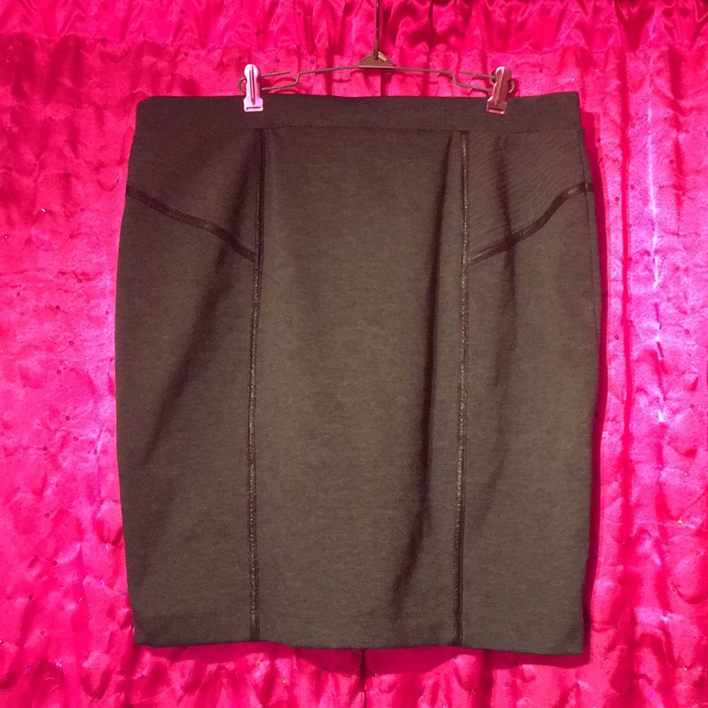 Gray Pencil Skirt